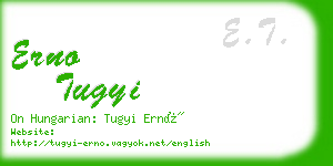 erno tugyi business card